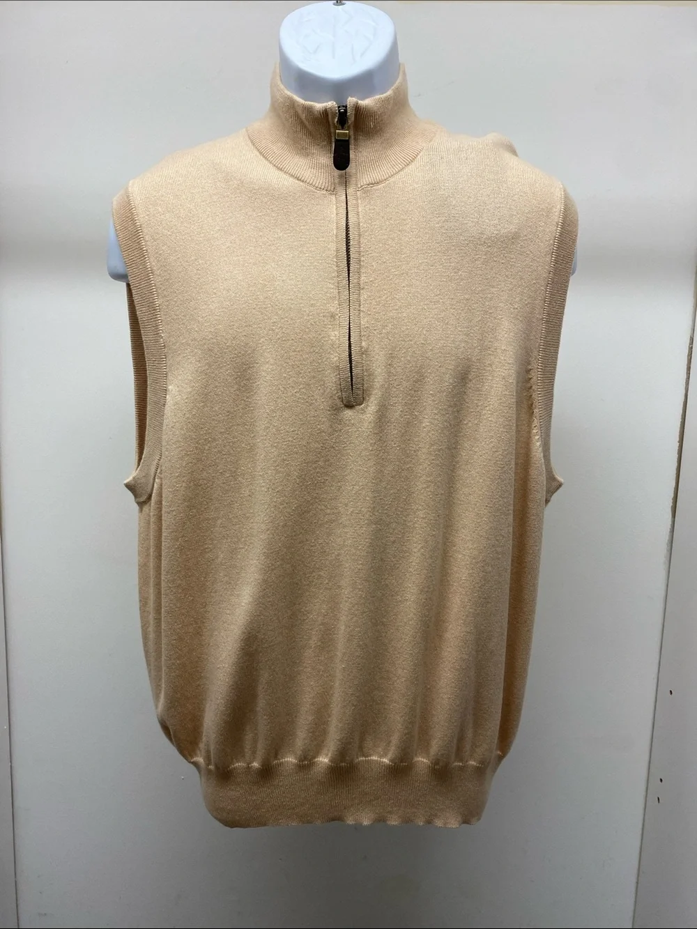 Orvis Half-Zip Cotton Cashmere Sweater Vest NWT